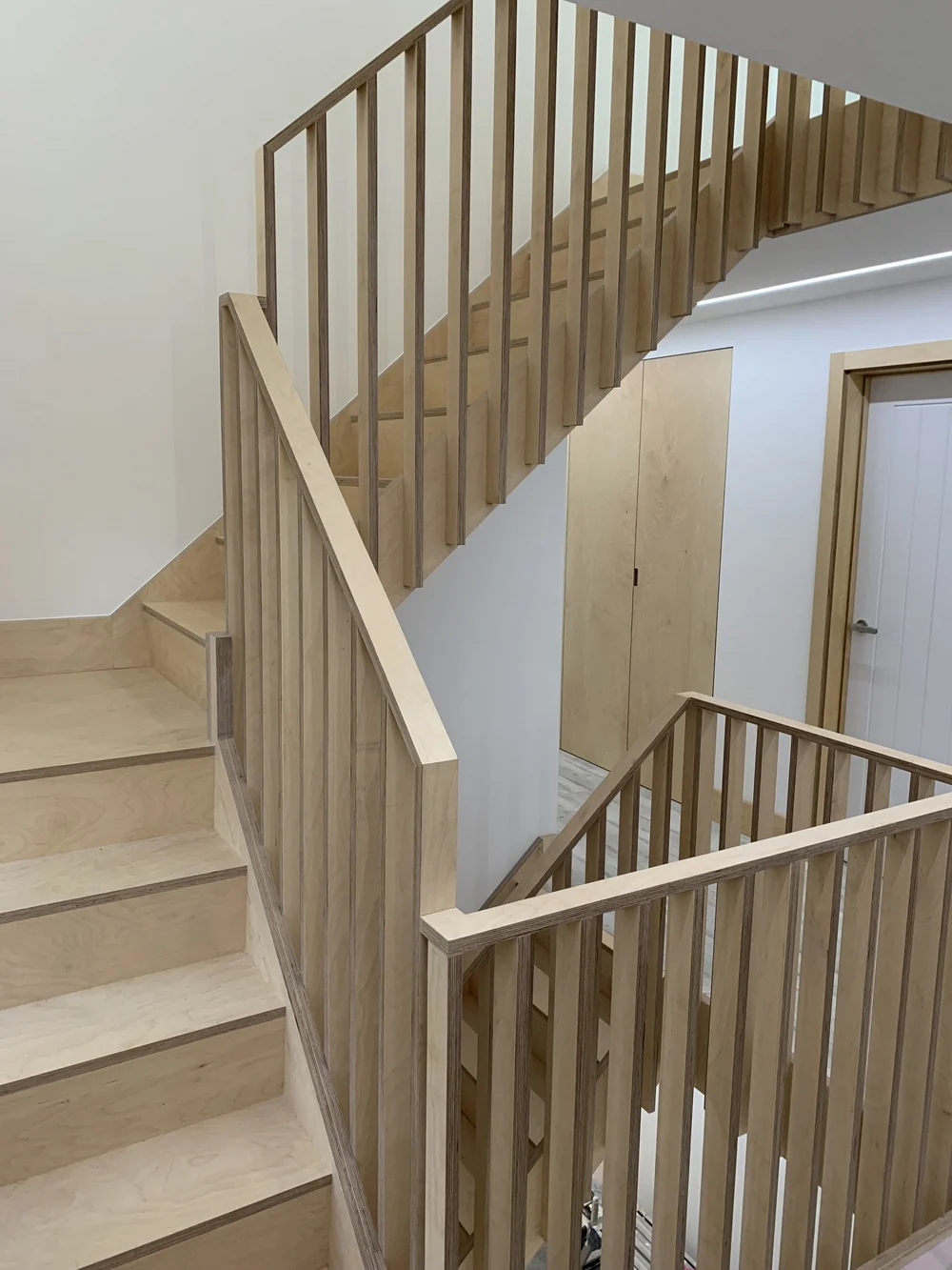 Bespoke plywood staircase