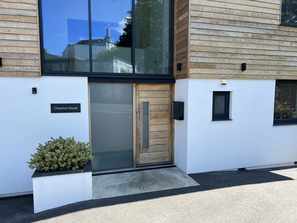 Contemporary new-build entrance
