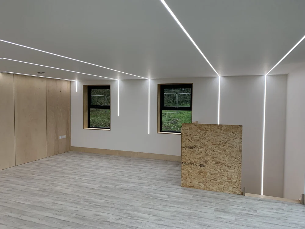 Plastered-in LED lighting